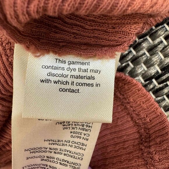 Free People We The Free Feelin' Fresh Shirting Cotton Ruffle-Front Warm Stone S - Picture 16 of 16